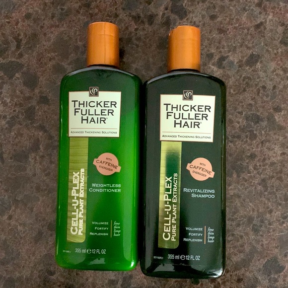 Thicker Fuller Hair Shampoo/conditioner Set Bath Plant Based